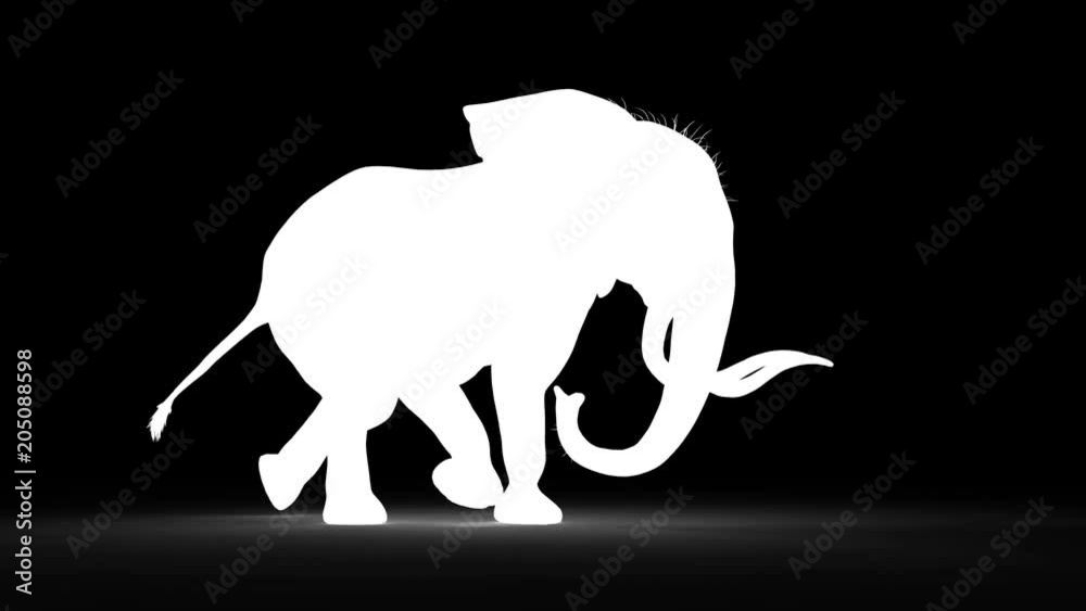 3d Illustration Elephant Isolate on White Background with Alpha Matte. Albino Elephant Walk Seamless Loop Animation. 3d Illustration Elephant Isolate on White Background with Alpha Matte. Albino Elephant Walk Seamless Loop Animation.