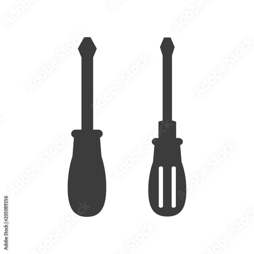 Screwdriver icon on white background.
