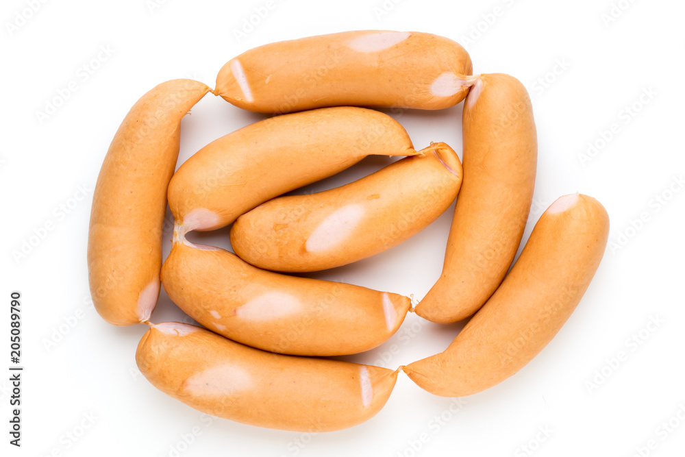 Pork sausage isolated on white background. Pork sausage isolated on white background.