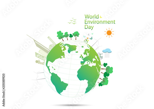 World environment day concept, vector illustration