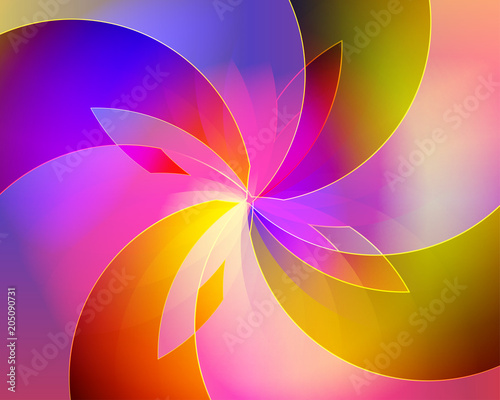 Abstract vector background composed of simple elements