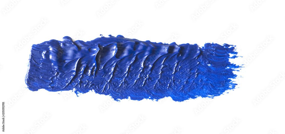 blue stroke of the paint brush isolated on white blue stroke of the paint brush isolated on white