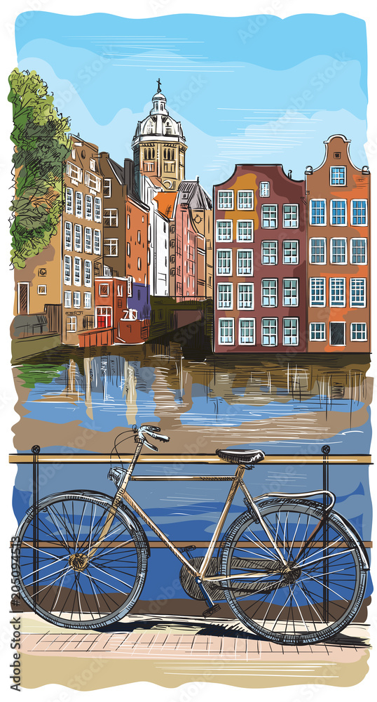Colorful Bike in Amsterdam