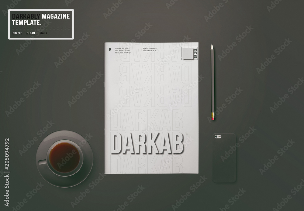 Black and White Magazine Layout Stock Template | Adobe Stock