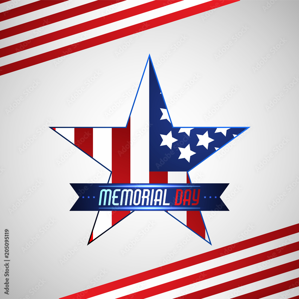 Happy Memorial Day. Greeting card. Vector illustration Happy Memorial Day. Greeting card. Vector illustration