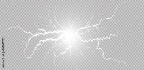 Vector Electricity charge. The effect of electric lighting, abstract techno backgrounds for your design on a blue background. Light and radiance.