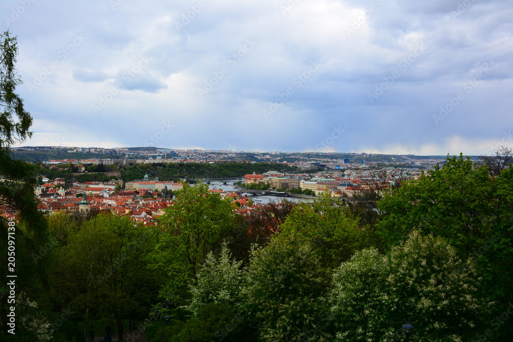 City landscape. Prague. Czech. View from the bird's eye. 