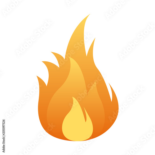 Fire flame vector isolated. Logo Design Template