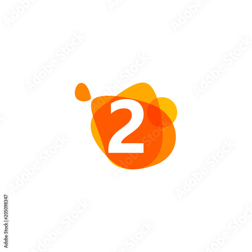 Number 2 Vector Template Design Illustration