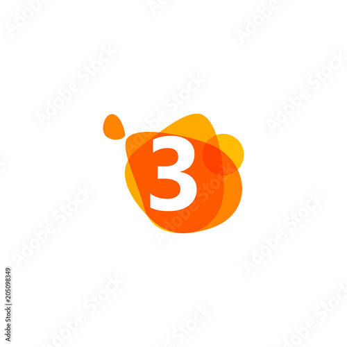 Number 3 Vector Template Design Illustration