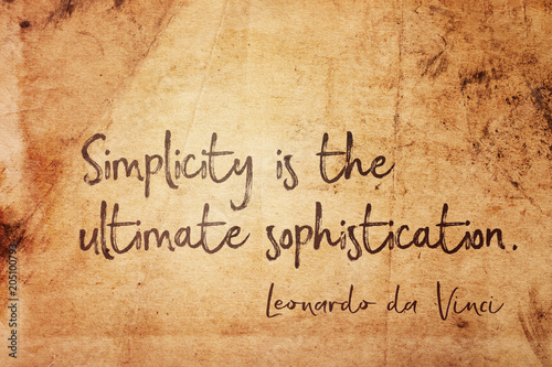 simplicity is Leonardo Fototapet