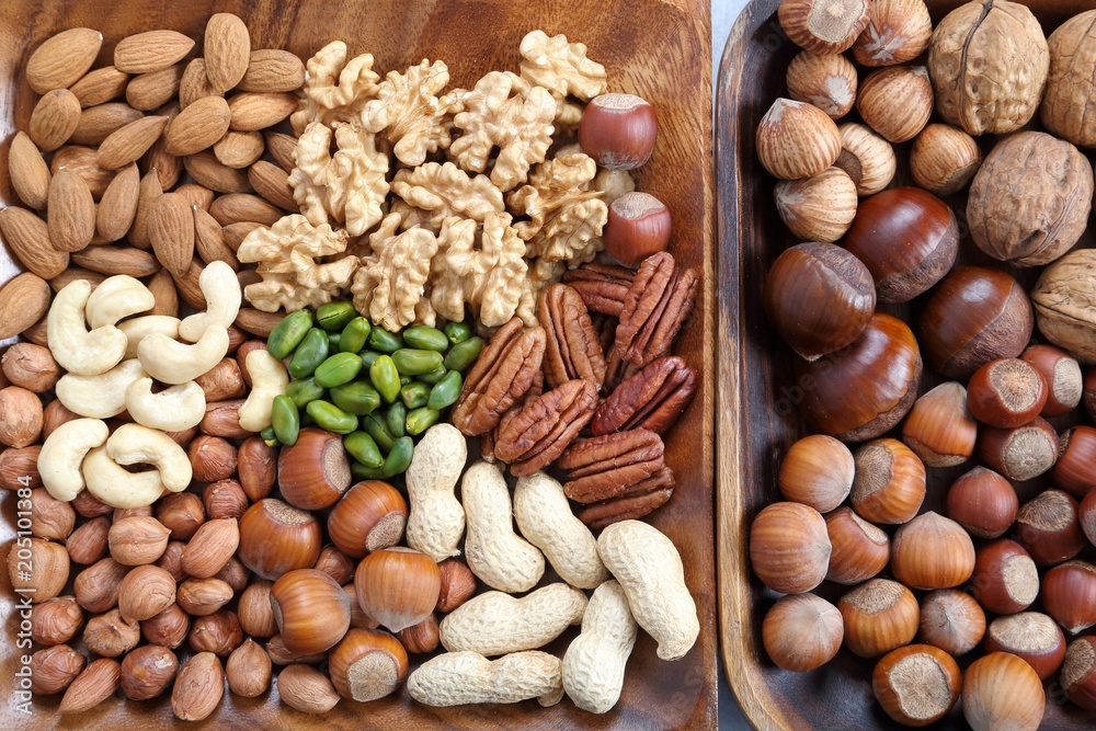 Mix of nuts. Mix of nuts.