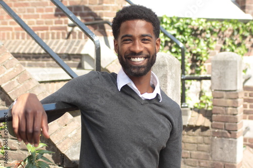 Wallpaper Mural Beautiful businessman in the park Torontodigital.ca