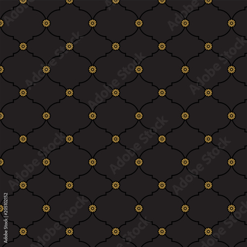 Black and gold fancy background pattern.  Classy texture in vector format