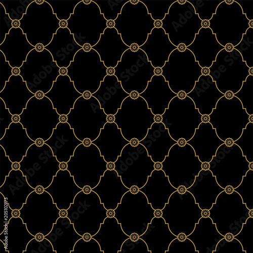 Black and gold fancy background pattern.  Classy texture in vector format