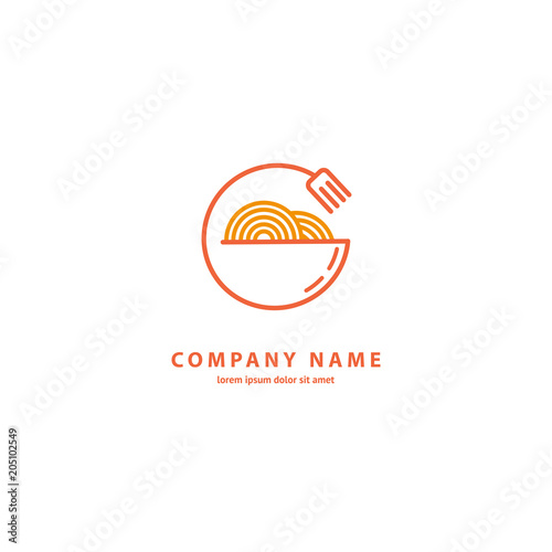 Vector stock logo, abstract wok vector template.