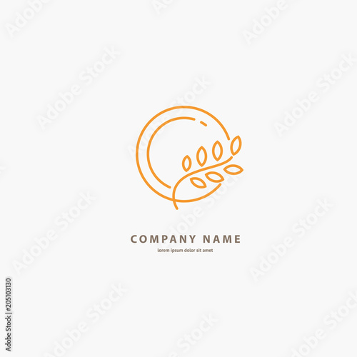 Vector stock logo, abstract natural, healthy, bio food vector template.
