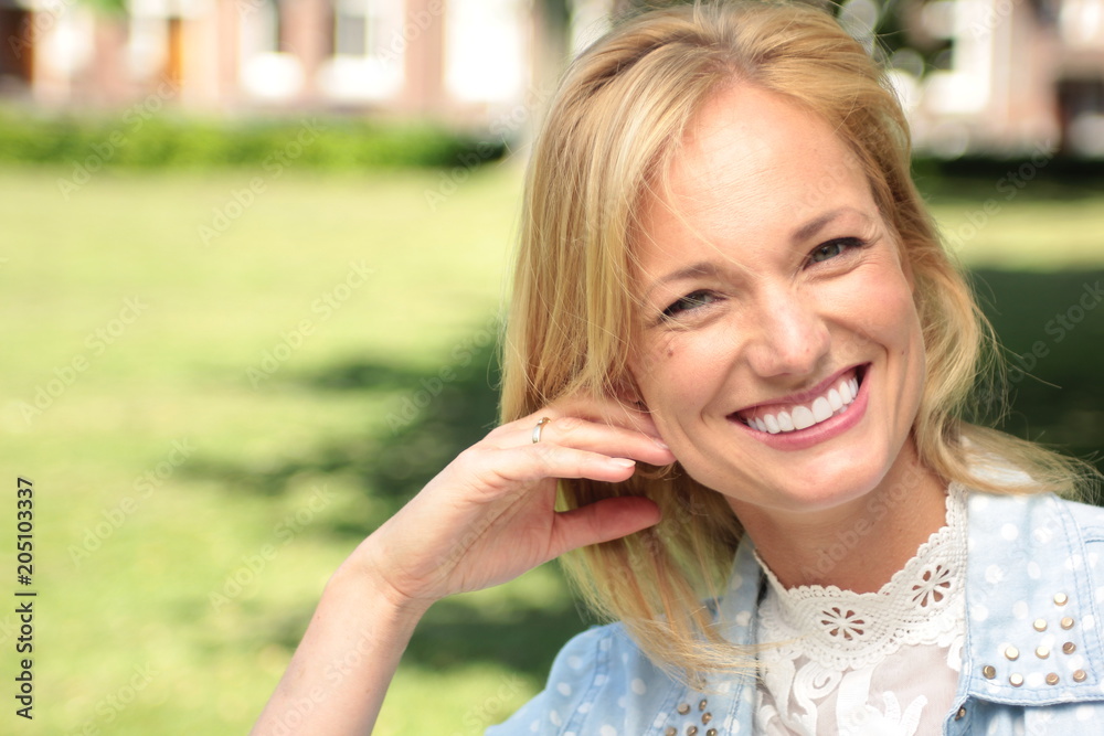 Beautiful happy blonde woman Beautiful happy blonde woman