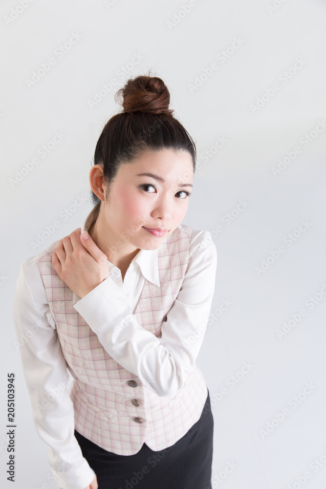 OLポートレート・白バック