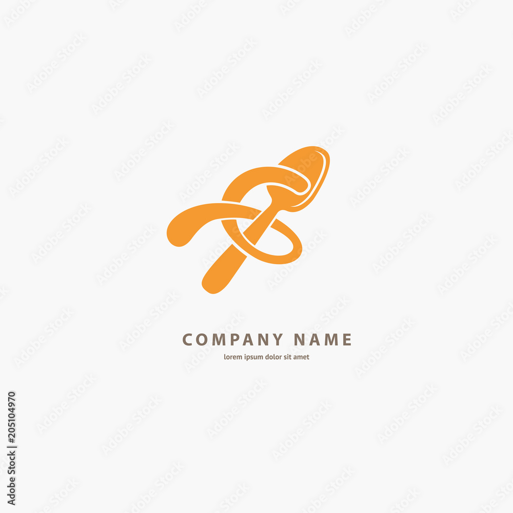 Obraz premium Vector stock logo, abstract natural, healthy, bio food vector template.