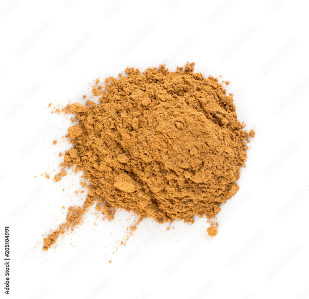 Dry Cinnamon Powder Isolated Dry Cinnamon Powder Isolated