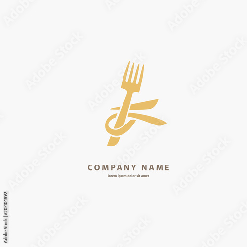 Vector stock logo, abstract natural food vector template.