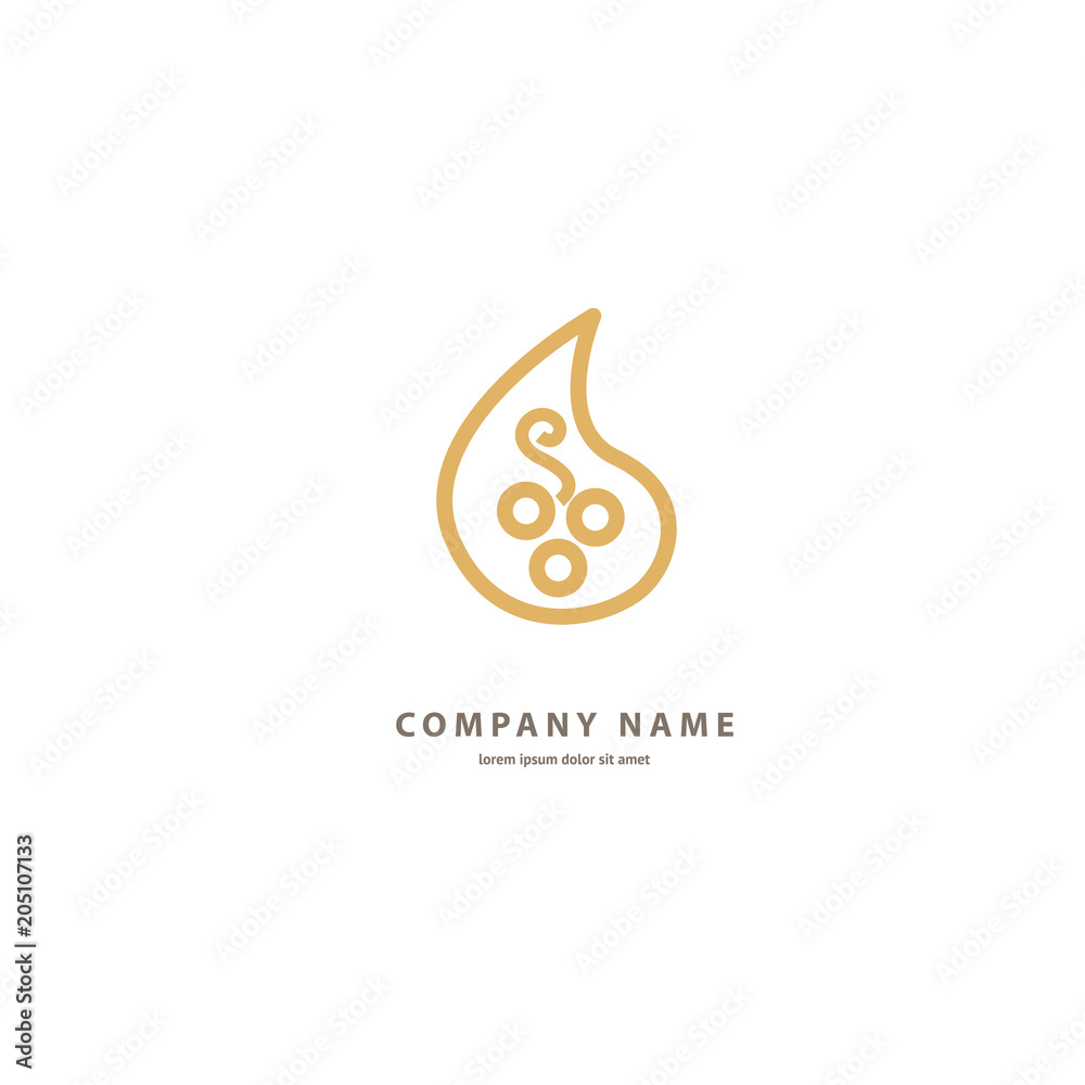 Vector stock logo, abstract wine vector template. Vector stock logo, abstract wine vector template.