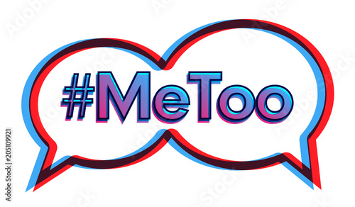 Me Too social movement hashtag against sexual assault and harassment. Vector illustration.