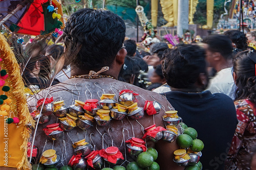 BATU CAVE, 2012 February 7 - Thaipusam indian festival celebration at Batu cave, Kuala Lumpur, Malaysia