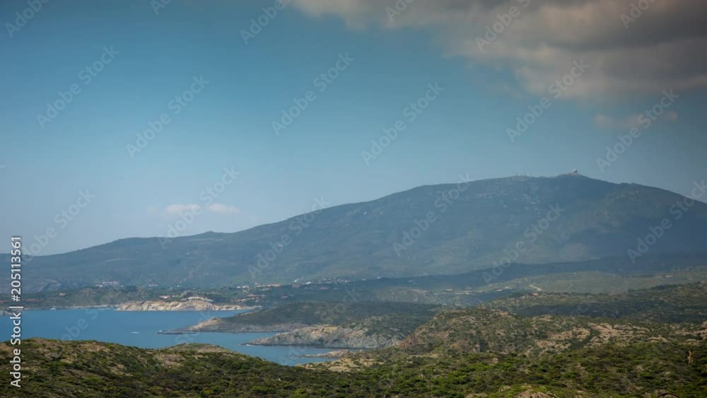 zooming timelapse of the cap de creus coastline in catalunya, spain zooming timelapse of the cap de creus coastline in catalunya, spain