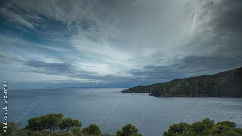 timelapse of the cami de ronda de Roses coastline in catalunya, spain timelapse of the cami de ronda de Roses coastline in catalunya, spain