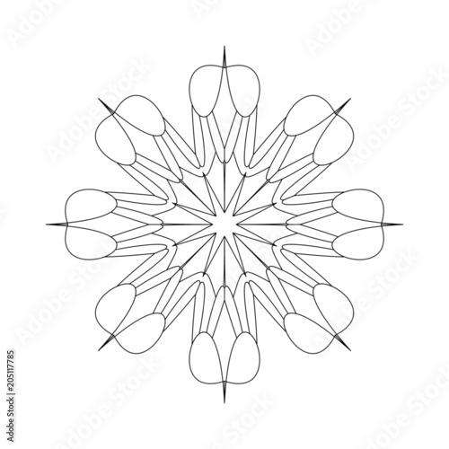 Einzigartige Schneeflocke