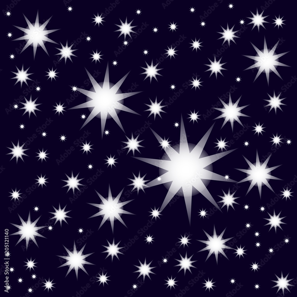 Stars on the sky icons Stars on the sky icons