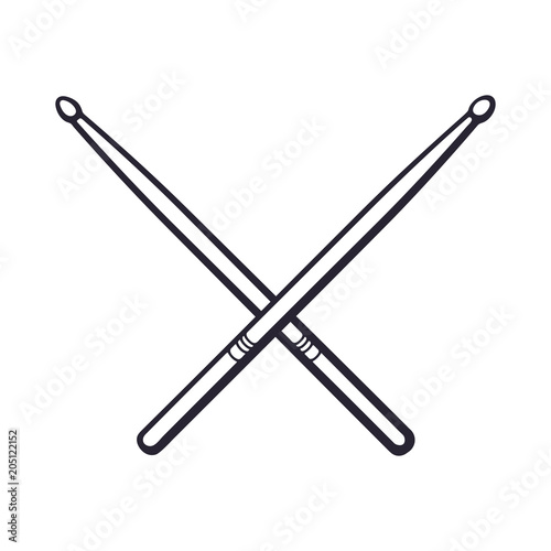 Doodle of crossed drumsticks photo