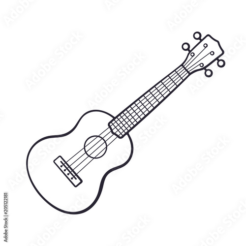 Doodle of small classical guitar