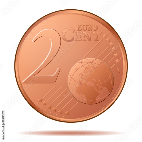 2 Euro Cent Vektor