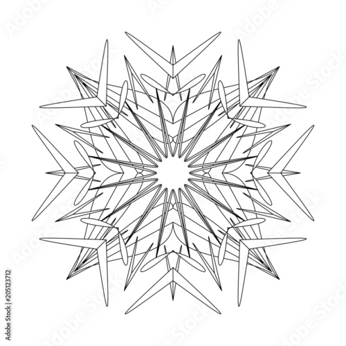 Einzigartige Schneeflocke
