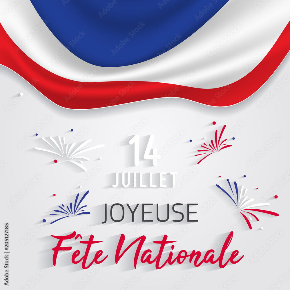 Vecteur Stock 14 Juillet - Fête Nationale. 14 juillet en France - fête