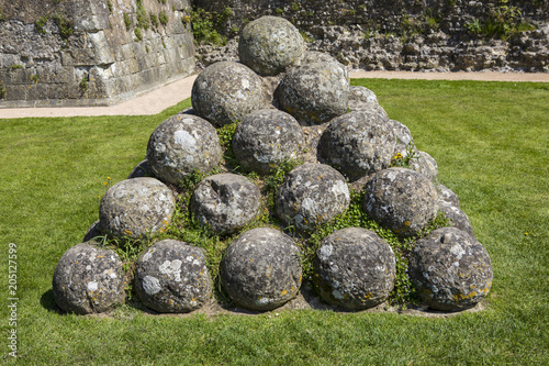 Cannon Balls at Pevensey Castle in East Sussex photo