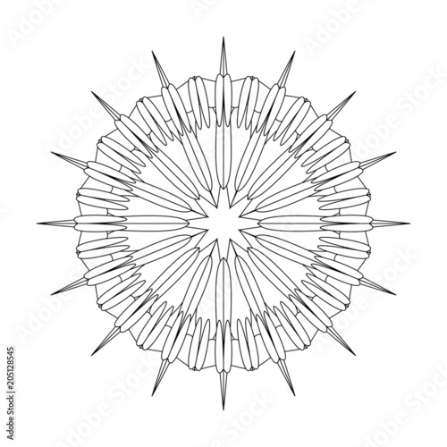 Einzigartiges Mandala zum selber ausfüllen und bearbeiten