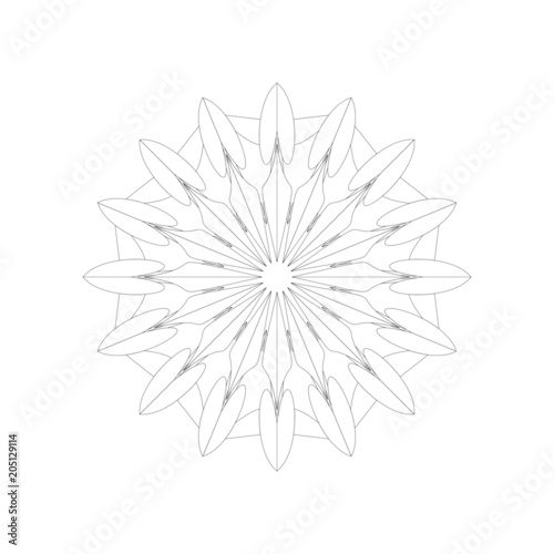 Einzigartiges Mandala zum selber ausfüllen und bearbeiten