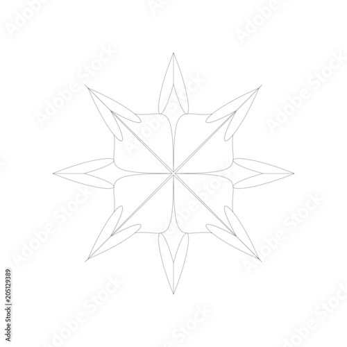 Einzigartiges Mandala zum selber ausfüllen und bearbeiten
