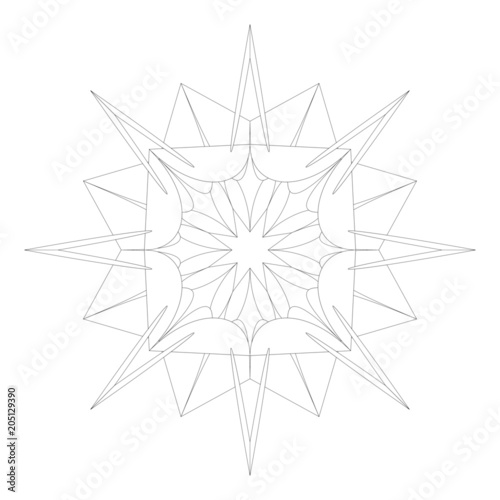 Einzigartiges Mandala zum selber ausfüllen und bearbeiten