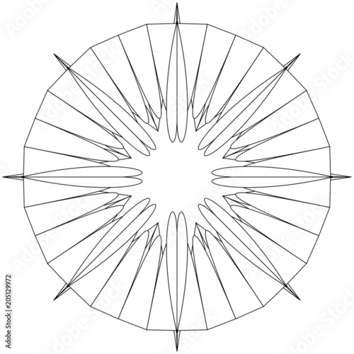 Einzigartiges Mandala zum selber ausfüllen und bearbeiten