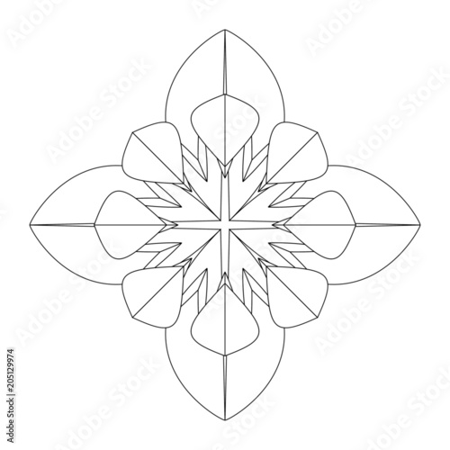 Einzigartiges Mandala zum selber ausfüllen und bearbeiten