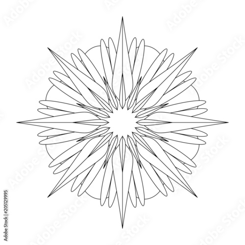 Einzigartiges Mandala zum selber ausfüllen und bearbeiten