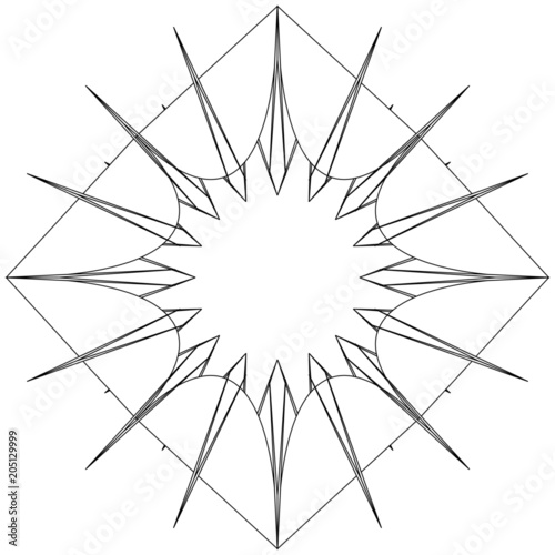 Einzigartiges Mandala zum selber ausfüllen und bearbeiten