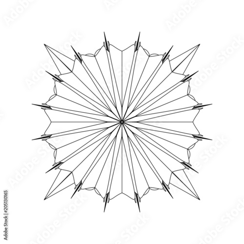 Einzigartiges Mandala zum selber ausfüllen und bearbeiten