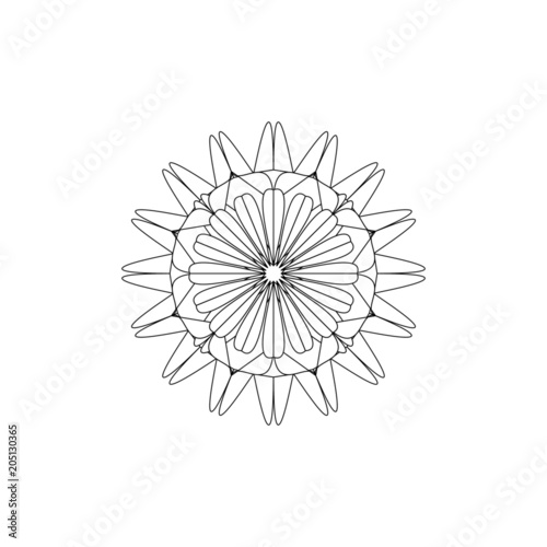 Einzigartiges Mandala zum selber ausfüllen und bearbeiten