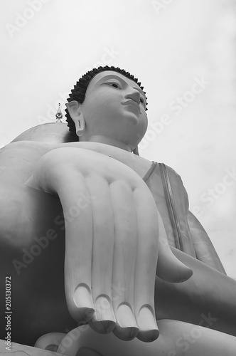 Buddha statue Black and white